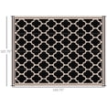 thumbnail image 5 of Patio Furniture Sets Outsunny Reversible Outdoor Rug Carpet, 9' x 18' Waterproof Plastic Straw Rug, Portable RV Camping Rugs with Carry Bag, Large Floor Mat for Backyard, Deck, Picnic, Beach, Black, 5 of 5