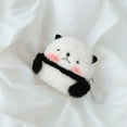 thumbnail image 3 of Furry Case for AirPods 3,Funny Cute 3D Cartoon Plush Kawaii Panda Design Fluffy Soft Warm Cover Case Carrying Charging Box with Keychain Accessories Protective Case (AirPods 3, Panda), 3 of 5