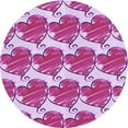 thumbnail image 1 of Ahgly Company Tapis Rond Lavable en Machine Intérieur Transitionnel Rose Profond, 8 Pieds Rond, 1 of 7