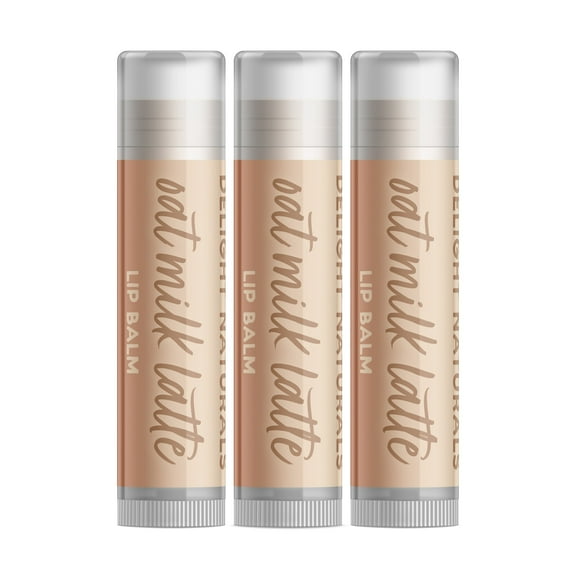 Delight Naturals Oat Milk Latte Lip Balm - 3 Pack