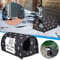 thumbnail image 4 of Maison de Nid Errant Extérieur Abri Pliable Tente Imperméable Résistant aux Intempéries pour Tous Types de Chats Adultes Tente Chaude Résistante aux Intempéries, 4 of 8