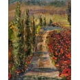 thumbnail image 2 of Monahan, Jodi 26x32 Gold Ornate Wood Framed with Double Matting Museum Art Print Titled - Poppy Road, 2 of 4