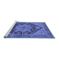 thumbnail image 2 of Ahgly Company Machine Washable Indoor Square Oriental Blue Industrial Area Rugs, 8' Square, 2 of 4