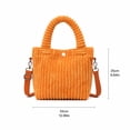 thumbnail image 2 of Women's Corduroy Tote Bag Large Capacity Lightweight Shoulder Crossbody Handbag with Adjustable Strap Soft Casual Work School Travel Grocery Daily Commuter Purse for Ladies Students, 2 of 2
