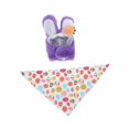 thumbnail image 3 of Disfraz de ganso de Pascua para estatua de 58 cm, divertido, creativo, decorativo, primaveral, con orejas de conejo y bufanda para patio, porche y Púrpura, 3 of 7