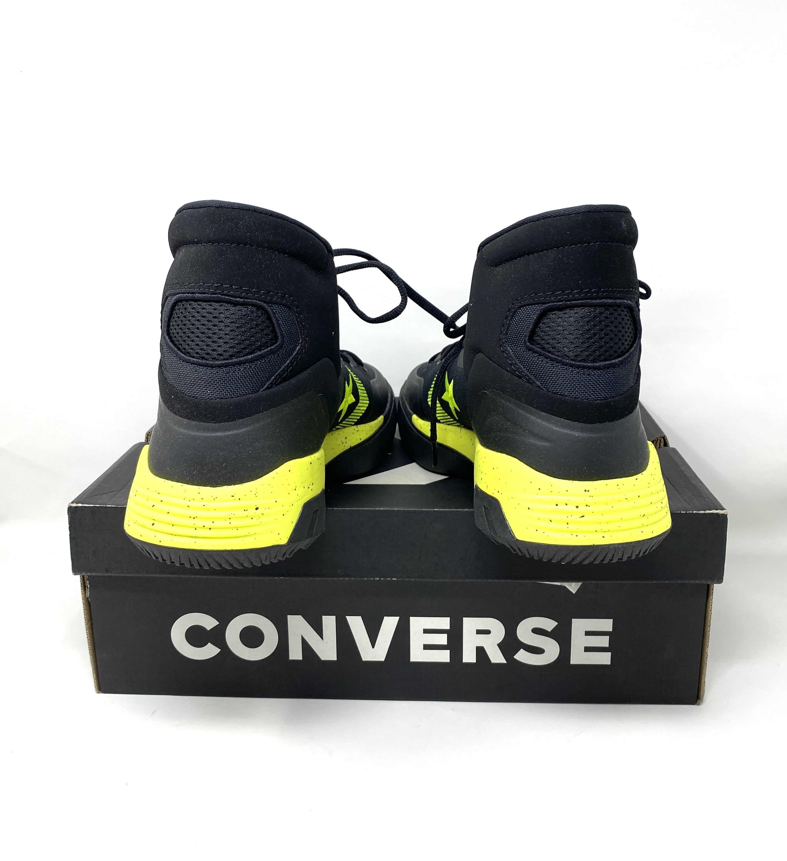 CONVERSE Men G4 HI Black Lemon Venom Black Knit Basketball