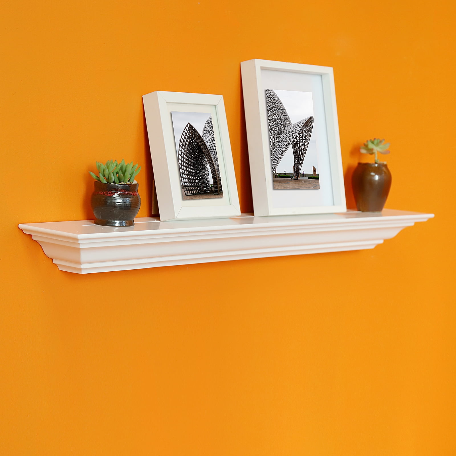 24" Corona Crown Molding Design Floating Wall Shelf Art WELLAND 