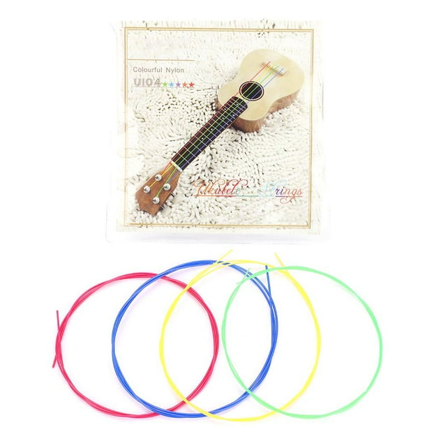 Reemplazo de cuerdas, 4 piezas/juego de cuerdas de nailon coloridas, accesorio para Ukelele, cuerda para Ukelele, muy versátil