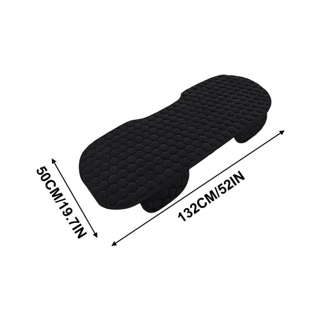 Yhmxh Cojín de asiento de coche de invierno, suave y afelpado, sin respaldo ni costuras, cojín cálido para el asiento trasero del coche.
