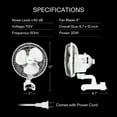 thumbnail image 2 of VIVOSUN AeroWave A6 Grow Tent Clip Fan, Patented Portable Auto Oscillating Fan 6" with 2-Speed, Strong Airflow but Low Noise, and Fully-Adjustable Tilt for Hydroponic Ventilation, White, 2-Pack, 2 of 7