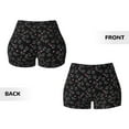 thumbnail image 5 of Haiem Cool Skull Love No Front Seam Biker Shorts for Women Yoga Workout Gym Bike Shorts with Tummy Control Moisture-Wicking-Large, 5 of 9
