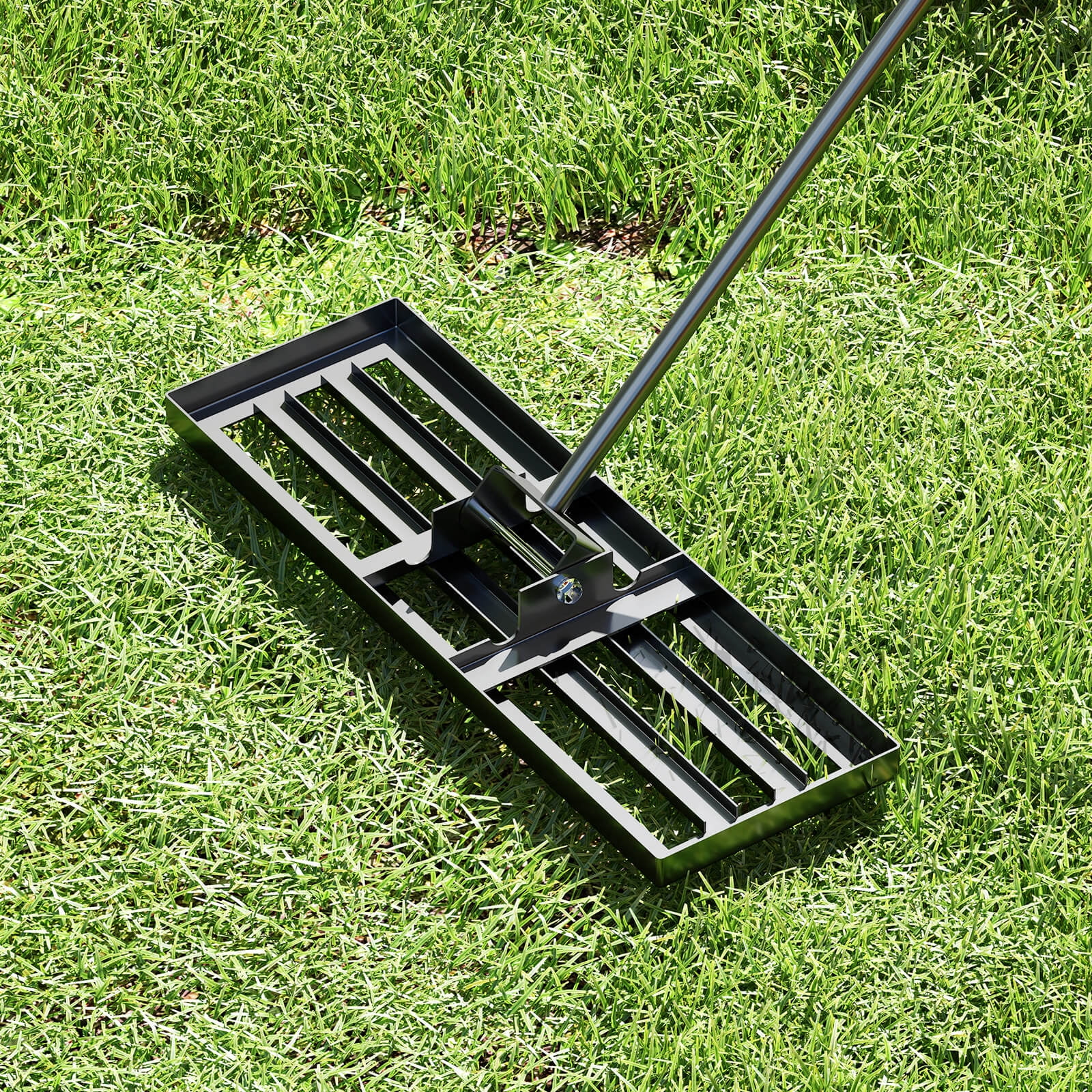 Costway Lawn Leveling Rake 30" x 10" Heavy Duty Level Lawn Tool for Garden Backyard/Lawn Black