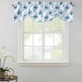 thumbnail image 2 of Tie Up Valances for Windows, Blue Flowers Adjustable Valance Curtains Window Treatment for Living Room/Bedroom Windows, Country Pastoral Floral Spring Rod Pocket Kitchen Curtains & Drapes 42x18 Inch, 2 of 9