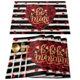 thumbnail image 1 of Valentines Placemats Set of 4 for Dining Table, Washable Farmhouse Placemats Non-Slip Heat-Resistant Kitchen Table Mats for Holiday Parties, 1 of 7