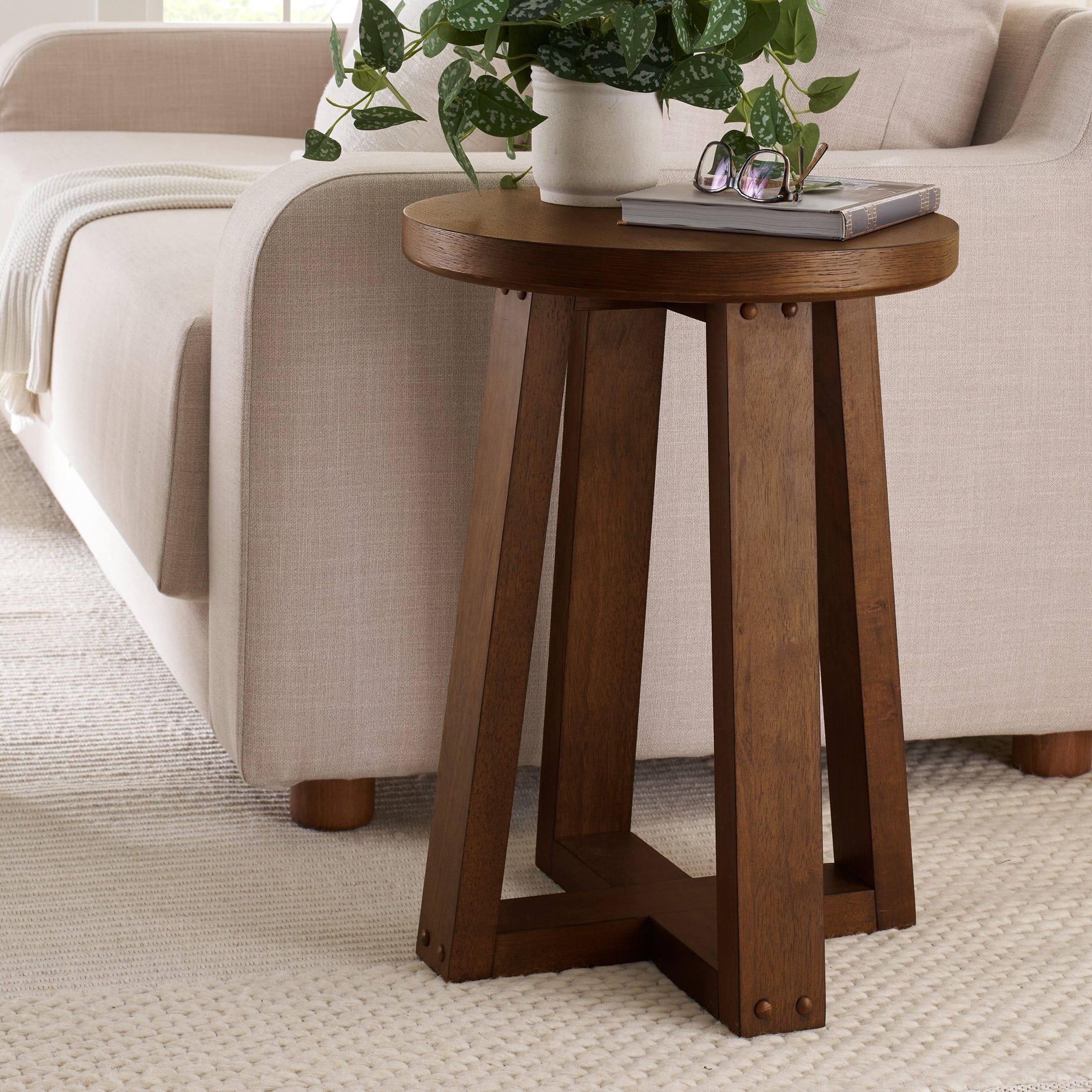 Better Homes & Gardens Ezra End Table and Coffee Table, Walnut Finish