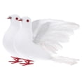 thumbnail image 5 of OUNONA 2pcs Foam Artificial Pigeons Fake Doves Wedding Ornaments Decoration, 5 of 8