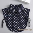 thumbnail image 4 of LoudSung False Collar Detachable Blouse Fake Collar Half Shirts Collar Polka Dots Designed Top Elegant for Women 2PCS, 4 of 9