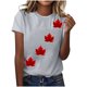 thumbnail image 1 of Tops de Cuello Redondo para las Mujeres Nuevo Suéter de Manga Corta, Camiseta de Poliéster Impresa Casual, 1 of 3