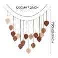 thumbnail image 3 of Ranliy Macrame Wall Hanging,Leaves Woven Tapestry, Feather Handmade Tassels Boho Wall Decor,Leaves Art Decorations for Nursery Bedroom Living Room Apartment Home Backdrop, Brown, 3 of 8
