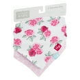 thumbnail image 2 of Hudson Baby Infant Girl Cotton Bandana Bibs 2pk, Roses, One Size, 2 of 5
