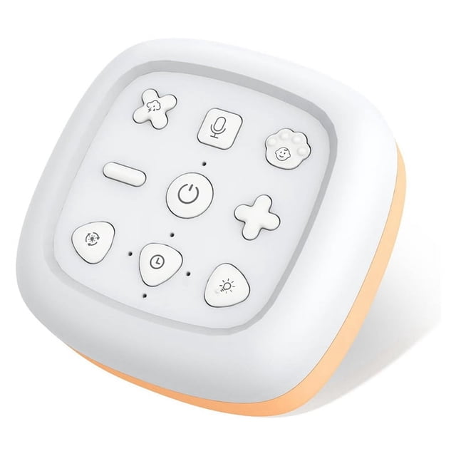 Máquina de Sonido de Ruido Inalámbrica, 30 Sonidos, Ayuda para Dormir, Luz para Bebés de 7 Colores con Grabación de