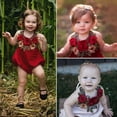 thumbnail image 5 of Arvbitana Baby Girls Summer Sleeveless Romper Backless Bloomers Jumpsuit Lace-up Halter Outfits, 5 of 5