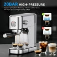 thumbnail image 2 of Cafetera Espresso XIXUBX 20Bar con Espumador de Leche 1.2L Plateada, 2 of 8
