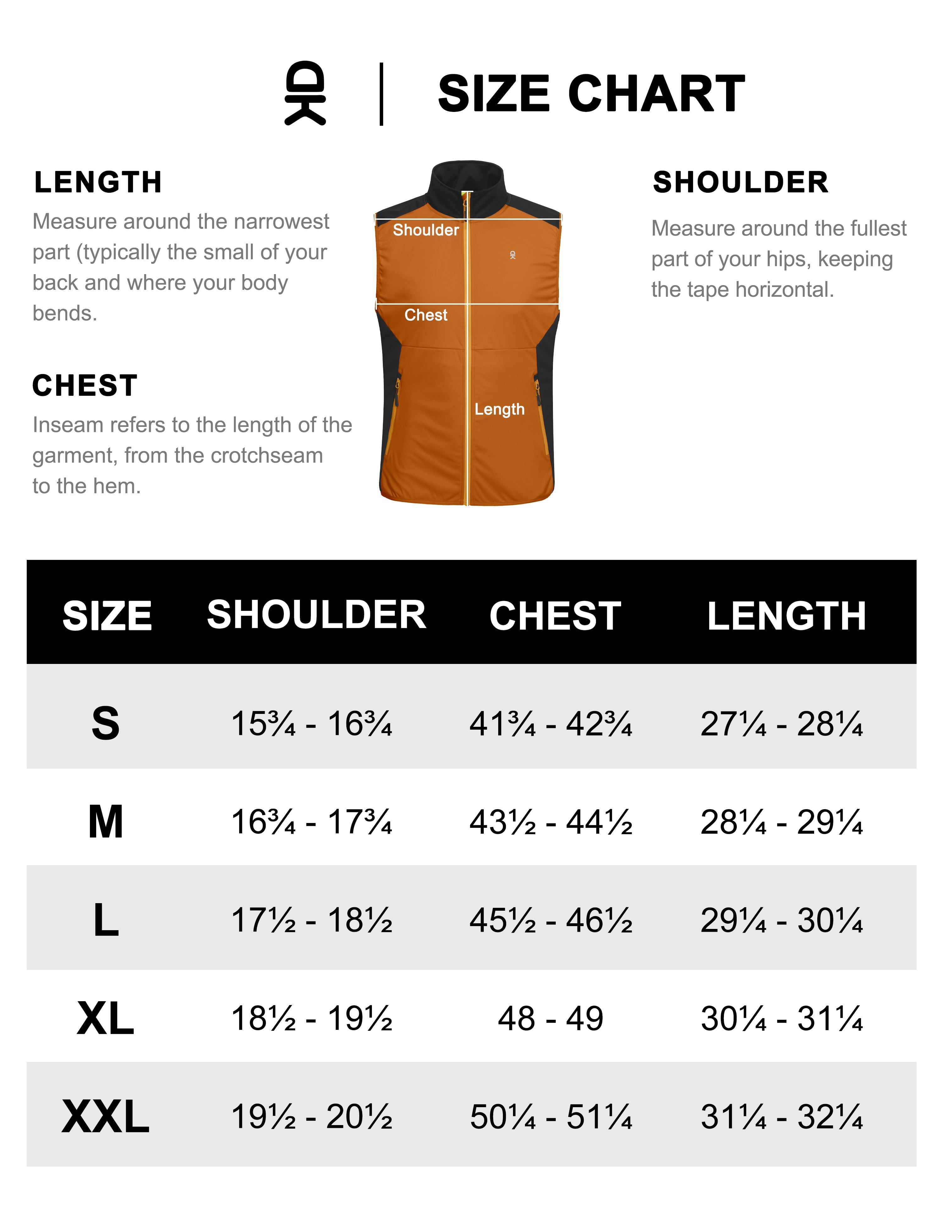 Little Donkey Andy Men's Water-resistant Outerwear Vests, Stretch Windproof Vest for Cycling, Running, Golf (Orange 2XL)