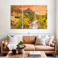 thumbnail image 2 of Elephant Stock Autumn At Watchman Point Wall Art - Horizontal Multi Panel Canvas - 3 Pieceliving Room Wall Decor - Photography Nature Multi Panel - Yellow And Orange Decor - 65" x 42", 2 of 4
