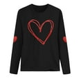 thumbnail image 4 of Valentine's Shirt for Womens Love Heart Tops Shirts Graphic Shirt Pullover Long Sleeve Plus Size Clothes, 4 of 4