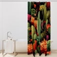 thumbnail image 2 of Cactus Waterproof Shower Curtain Set with Hook, Printed Bathroom Decoration - 3 Piece Curtain Set, 2 of 5