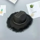 thumbnail image 1 of Sombrero de vaquero occidental Cadena de abalorios para disfraz Vestido de lujo decorativo Sombrero de con adorno de plumas artificiales para Negro Hugo Sombrero de vaquero, 1 of 10