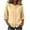 #0322-Yellow, variant on Gift Womens Tops Round Neck Button Front Three Quarter Sleeve Floral Embroidered Plain Womens Blouses Relaxed Fit Elegant Office Wear Soft Womens Shirts