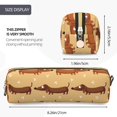 thumbnail image 3 of Easygdp Dachshund Dog Puppy para Estuche de Lápices de Cuero, Estuche de Papelería de Cuero, Estuche de Gran Capacidad con Cremallera, 3 of 7