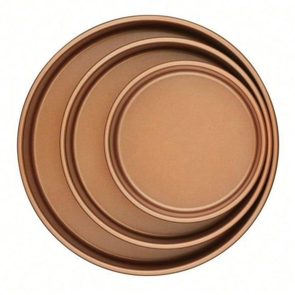 3-Piece Round Cake Pan Set, Copper