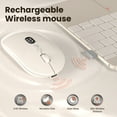 thumbnail image 2 of MAGIC-REFINER Wireless Office Mouse for Laptop with Battery Level Visible, Ultra Slim 2.4G Rechargeable Cordless Silent Click Computer Mice 1600 DPI for PC/MacBook Air/MacBook Pro/iMac/mac/ipad, 2 of 9