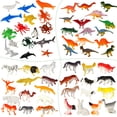thumbnail image 2 of Lomimos 60 Piezas Mini Figuras de Animales Juego de Juguetes Figuras de Animales Realistas en Miniatura Surtidas Modelo Decoración de Pasteles para niños Cumpleaños Navidad Fiesta de Aprendizaje Educa, 2 of 5