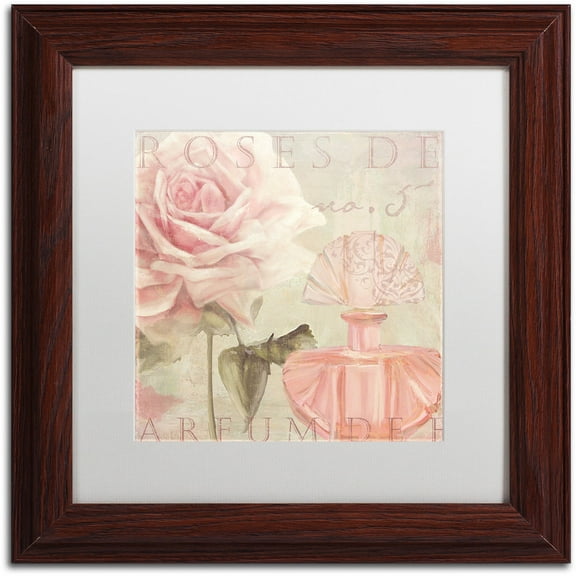 Trademark Fine Art "Parfum de Roses I" Canvas Art by Color Bakery White Matte, Wood Frame