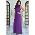 thumbnail image 2 of KOH KOH Long Sleeveless Bridesmaid Wedding Party Guest Summer Flowy Casual Brides Formal Evening Sexy Halter Neck Maxi Dress Gown For Women Lavender Purple XX-Large US 18-20 NT012, 2 of 6