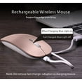thumbnail image 3 of Uciefy Wireless Mouse Rechargeable Optical Mouse Slim Silent Mouse with USB Receiver Rose Gold, 3 of 7