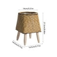 thumbnail image 3 of Gmogad Woven Flower Pot, Rattan-Style Planter Lightweight Decorative Pot for Indoor Plants Tabletop Decor Multipurpose Storage Container, 3 of 6