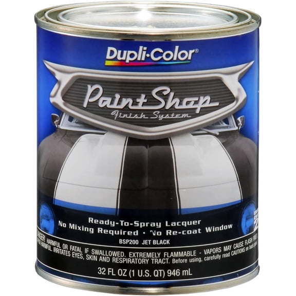 BSP200 Jet Black Paint Shop Finish System - 32 oz., Single
