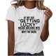 thumbnail image 2 of mfyjkho Tops Para Mujer, Blusa De Manga Corta Para Mujer Con Estampado De Letras Divertidas Para El Trabajo En Verano Tops Y Blusas Para Mujer Xxl, 2 of 8