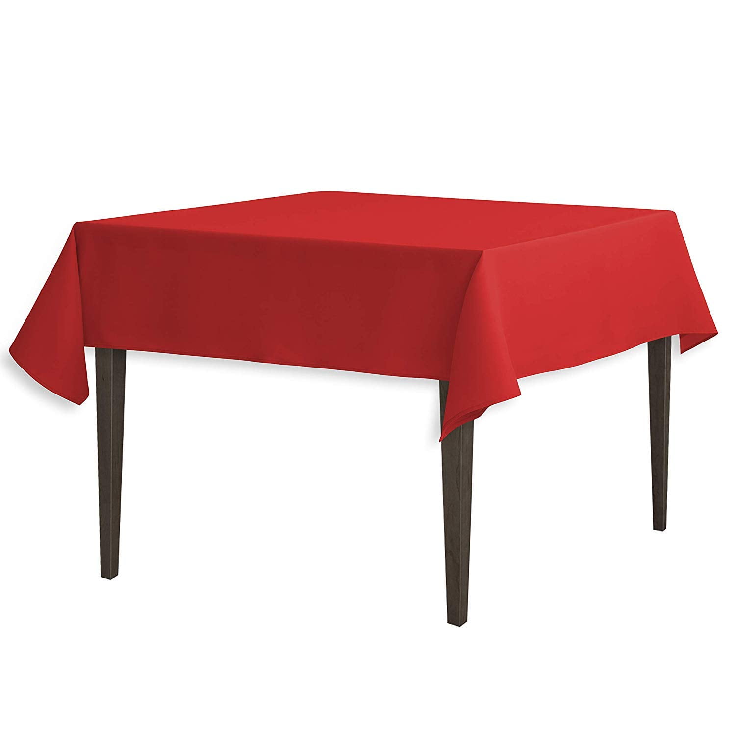 AK TRADING CO. 54" x 54" Polyester Square Tablecloth - Perfect for Any Occasion Like Parties, Wedding, Buffet Decoration, Indoor & Outdoor Use (RED)