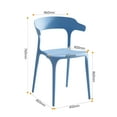 thumbnail image 7 of Dining Chairs, Stackable Plastic Chairs Set of 4, Polypropylene Seat with Reinforced Feet, Kitchen and Patio Chairs, 29.9 Inch, 7 of 7