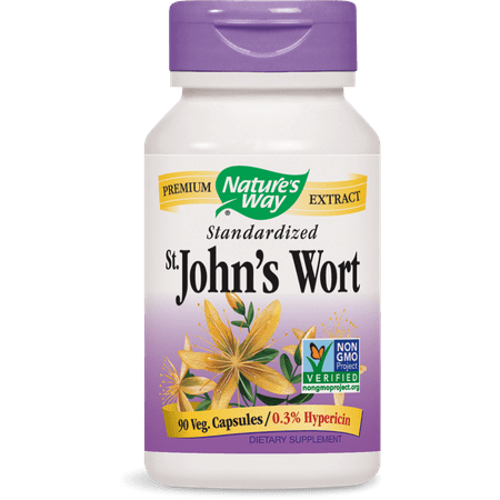 Nature's Way St. John?s Wort Standardized Non-GMO Project Verified, Tru-ID? Certified, 90 Ct