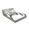 thumbnail image 2 of Ambesonne Animal Fitted Sheet & Pillow Sham Set, Koala Eucalyptus, Full, Brown Grey, 2 of 2