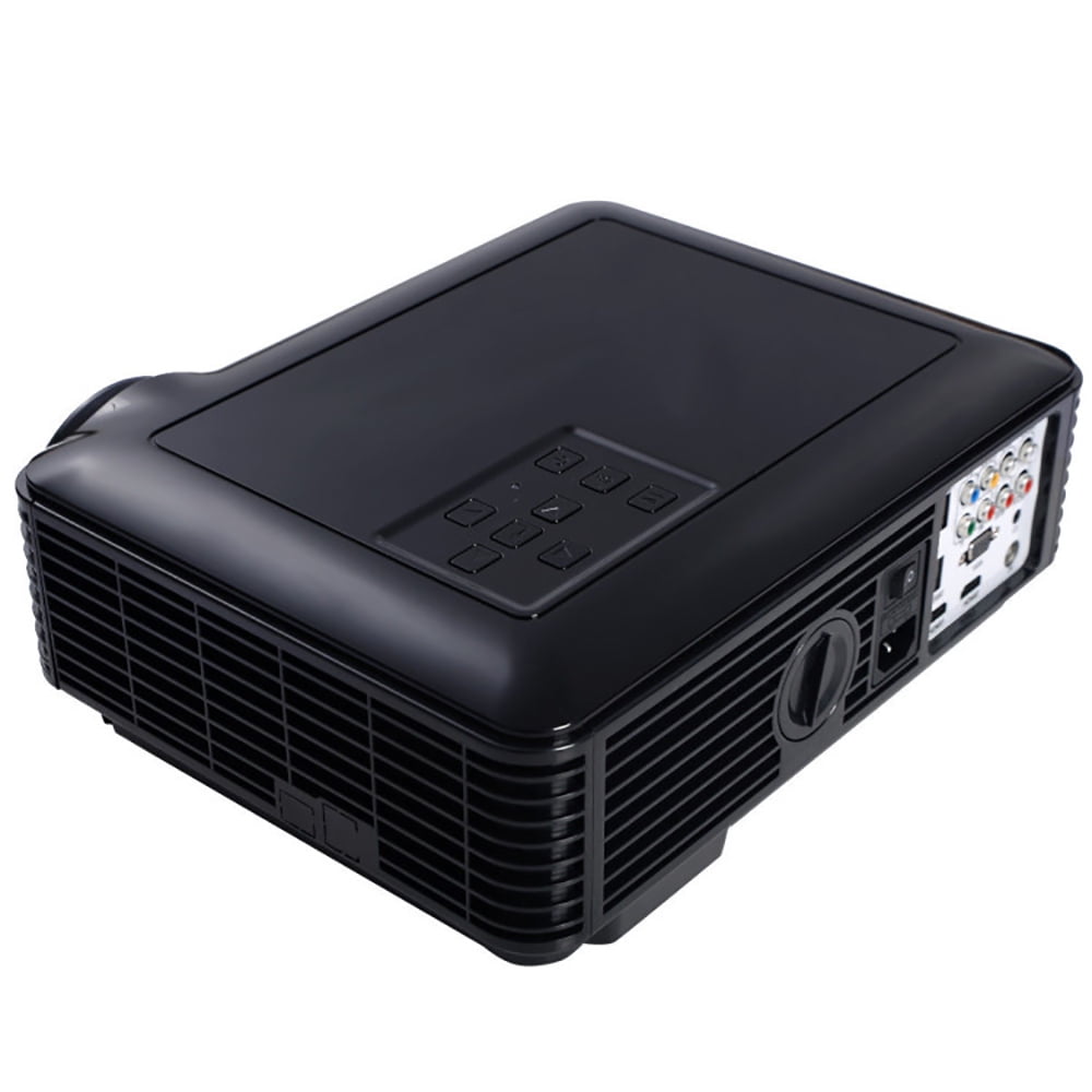 Finihen Projector, Portable Home Theater Projector, 5000 Lumens HD 1080P 3D LED Home Theater Projector, for Home, Office, Black Finihen Projector, Portable Home Theater Projector, 5000 Lumens HD 1080P 3D LED Home Theater Projector, for Home, Office, Black