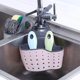 thumbnail image 3 of Fregadero de cocina Caddy soporte de esponja soporte de jabón de plástico de silicona colgante Correa Ajustable grifo Caddy con orificios de drenaje para secado Adepaton WMPH-622-3, 3 of 6