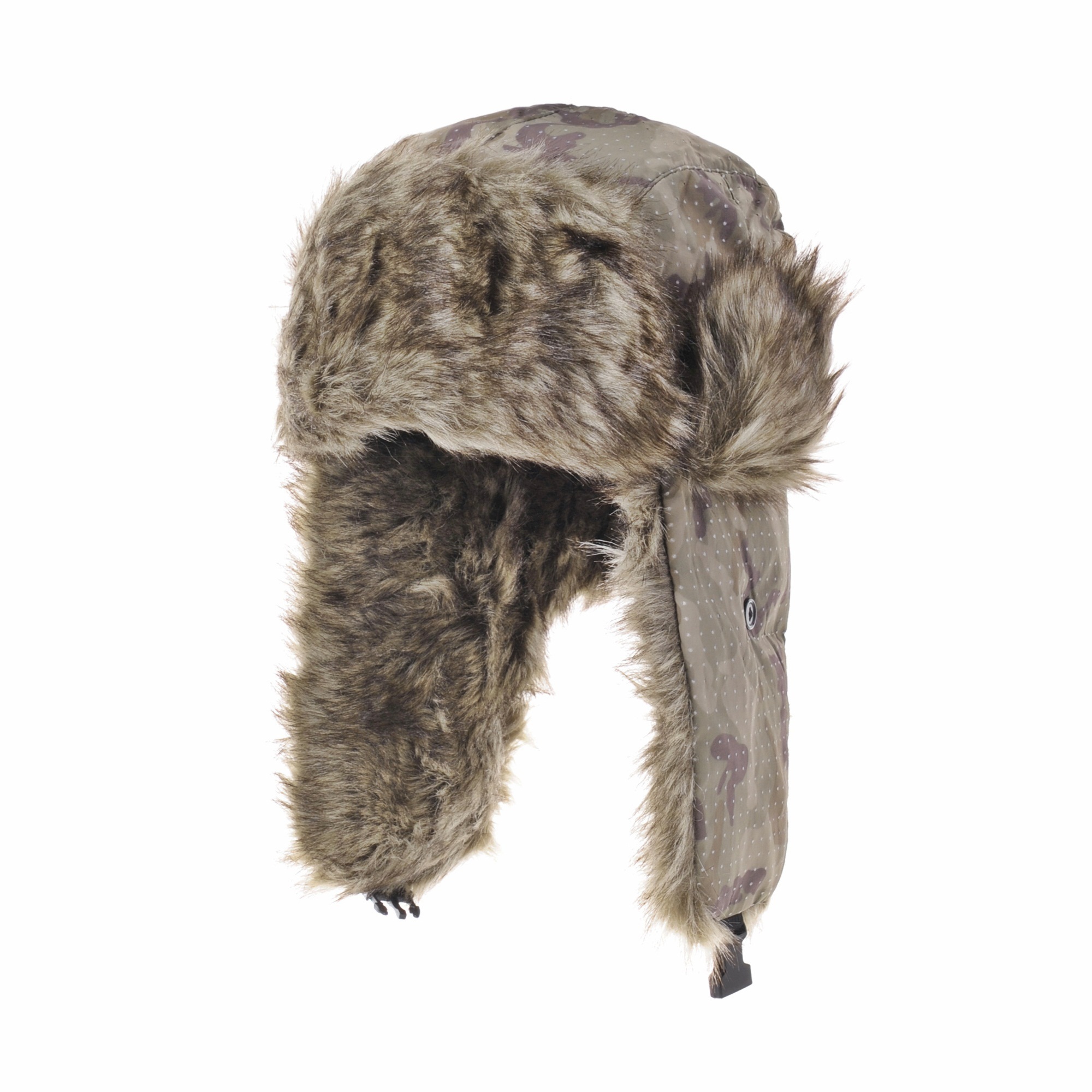 WITHMOONS Military Dotted Ear Flap Cap Trapper Hat Beanie Trooper Faux